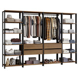 Clóset Modulado Valencia 4 Cajones 258cm Marrón/Negro 01