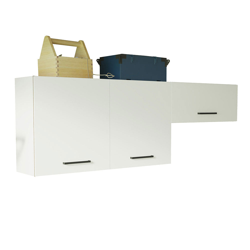 Kit con 2 Gabinetes superiores 3 Puertas Blanco Agata