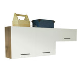 Kit con 2 Gabinetes superiores 3 Puertas Marrón/Blanco Agata
