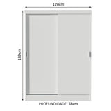 Clóset Infantil Nick 2 Puertas Corredizas Blanco
