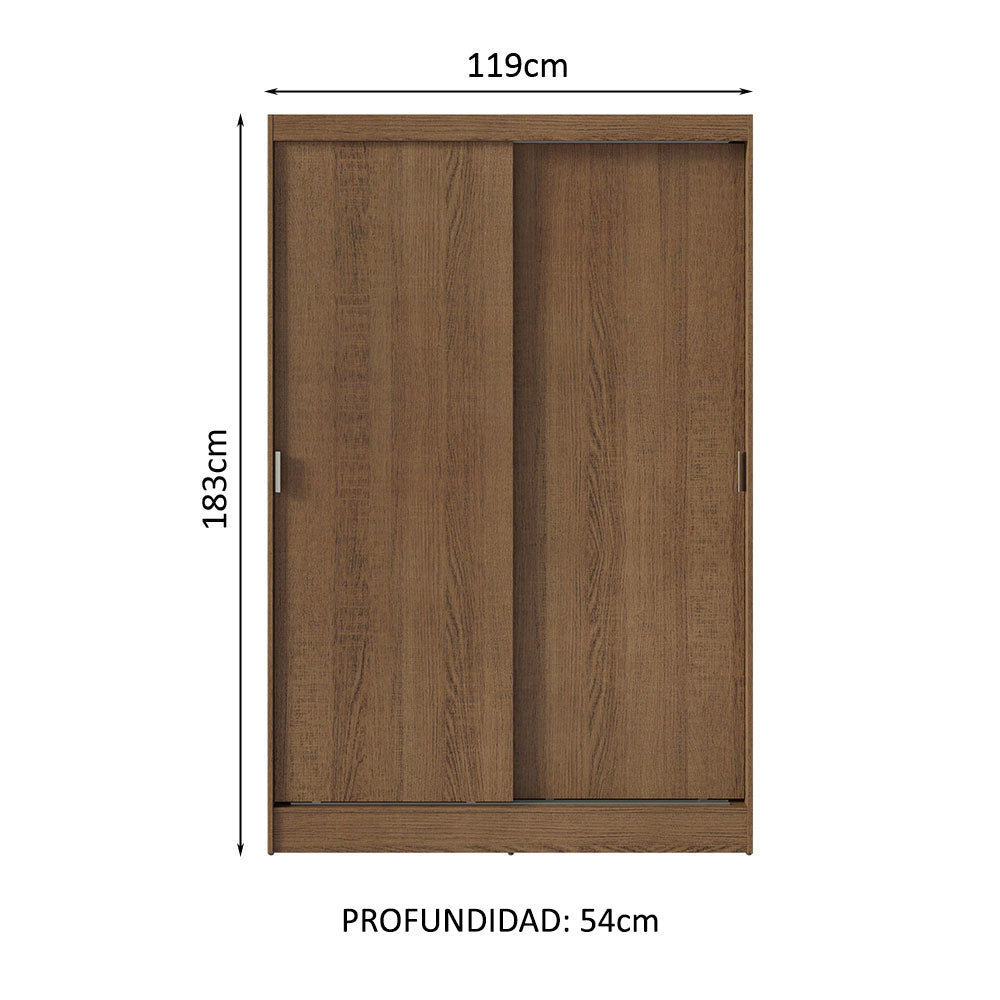 Ropero Luke 2 Puertas Corredizas 2 Cajones