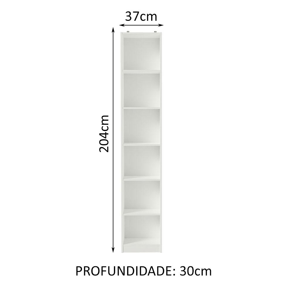 Estante Librero 6906 con Nichos Blanco