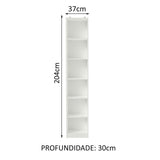 Estante Librero 6906 con Nichos Blanco