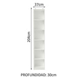 Estante Librero 6906 con 6 Nichos Blanco