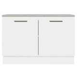 Mueble de Cocina para Fregadero 120 cm 2 Puertas (con Tablero) Blanco Agata Madesa