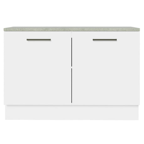 Mueble de Cocina para Fregadero 120 cm 2 Puertas (con Tablero) Blanco Agata Madesa