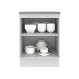 Mueble de Cocina 60 cm 1 Puerta Blanco/Crema Agata Madesa