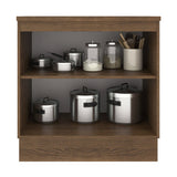 Mueble de Cocina Madesa Agata 80 cm 2 Puertas Marron/Blanco