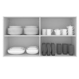 Gabinete Superior 120 cm 2 Puertas Glamy Blanco/Negro