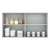 Gabinete Superior 120 cm 2 Puertas Agata Blanco/Gris
