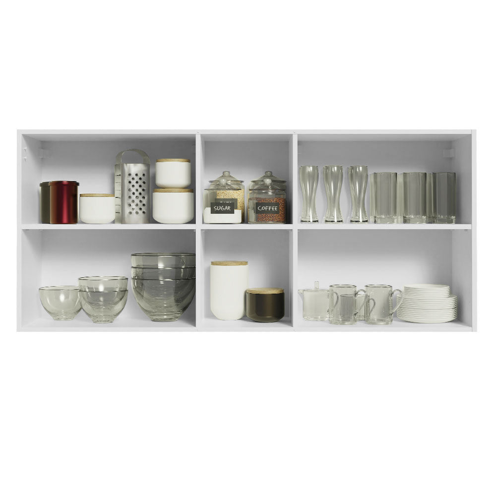Alacena 150 cm 2 Puertas y 2 Nichos Blanco/Crema Agata Madesa