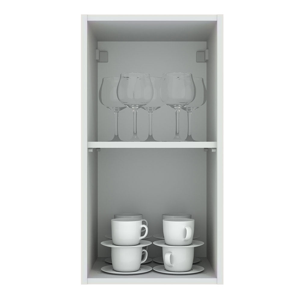 Gabinete Superior 35 cm 1 Puerta Agata Blanco/Gris