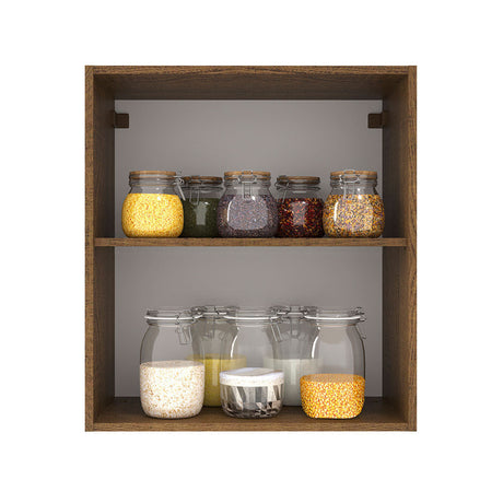Alacena Madesa Agata 60 cm 1 Puerta Marrón/Blanco