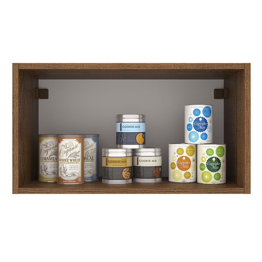 Gabinete Superior 60 cm 1 Puerta Abatible Agata Marrón/Gris