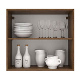 Alacena Madesa Agata 70 cm 2 Puertas Marron/Blanco