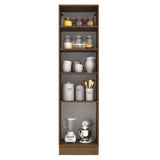 Mueble Despensa 60 cm 3 Puertas Agata Marrón/Gris