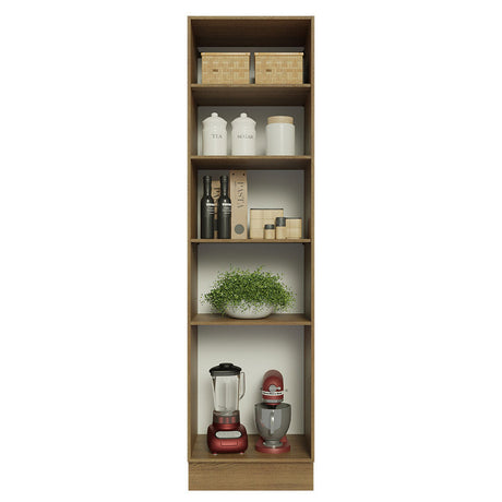 Mueble Despensa 60 cm Con Nichos Abiertos Marrón