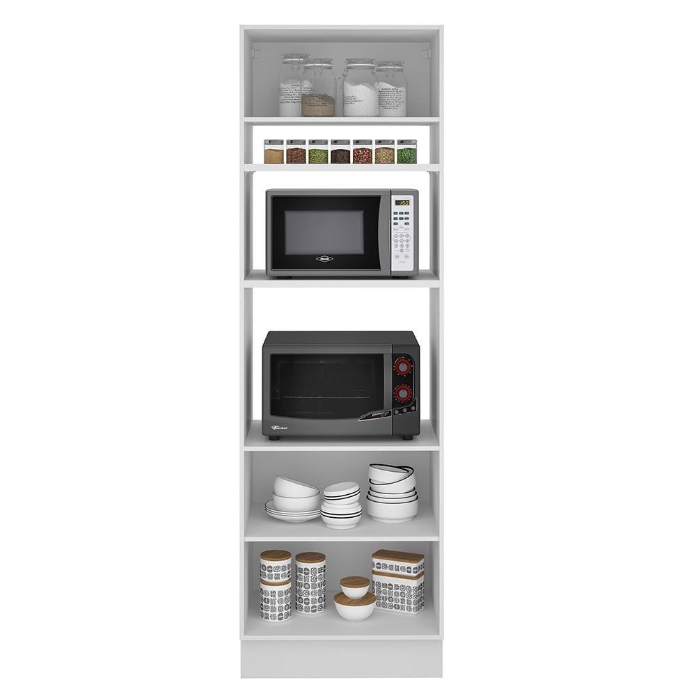 Mueble para Horno 70 cm 3 Puertas Blanco/Negro Glamy