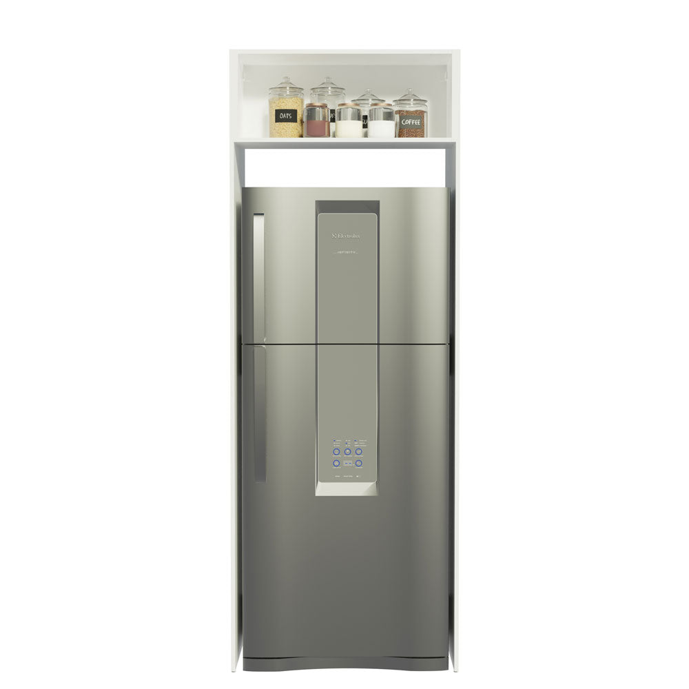 Mueble de Cocina para Refrigerador 1 Puerta Abatible Agata Blanco/Gris