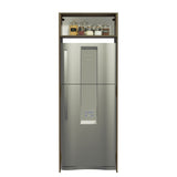 Mueble de Cocina para Refrigerador 1 Puerta Abatible Agata Marrón/Gris