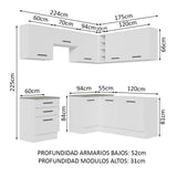 Mueble de Cocina Integral de Esquina Agata 399 cm 02