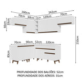 Cocina Integral de Esquina 402cm Blanco Reims 03