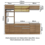 Cocina Integral 270cm Marrón Glamy 10