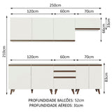 Cocina Integral 250cm Blanco Reims 01