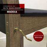 Juego de 4 Sillas 4291 Marrón/Negro