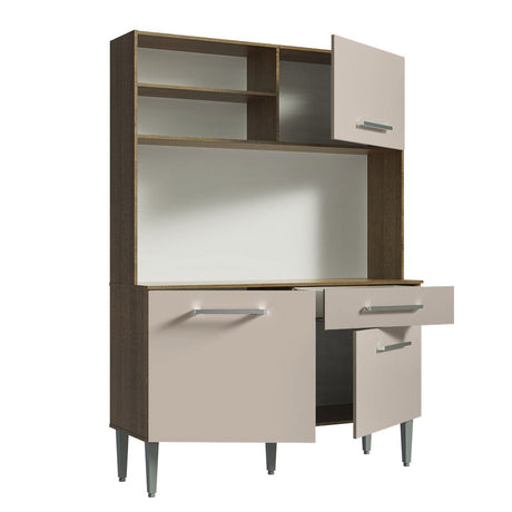 Mueble de Cocina Compacto 120cm Marron/Crema Life Madesa
