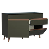 Mueble de Cocina para Lavadero 2 Puertas y 1 Cajón Negro Reims