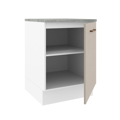 Mueble de Cocina 60 cm 1 Puerta Blanco/Crema Agata Madesa