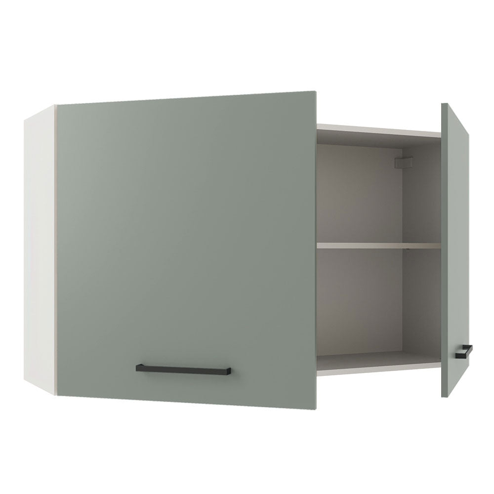 Gabinete Superior 120 cm 2 Puertas Agata Blanco/Gris