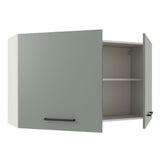 Gabinete Superior 120 cm 2 Puertas Agata Blanco/Gris
