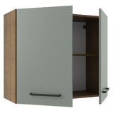 Gabinete Superior 80cm 2 Puertas Marrón/Gris Agata