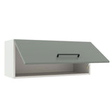 Gabinete Superior 80 cm 1 Puerta Abatible Agata Blanco/Gris