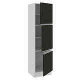 Mueble Despensa 60 cm 3 Puertas Glamy Blanco/Negro