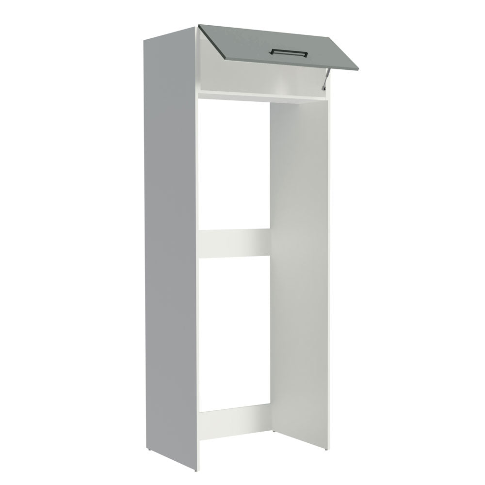 Mueble de Cocina para Refrigerador 1 Puerta Abatible Agata Blanco/Gris