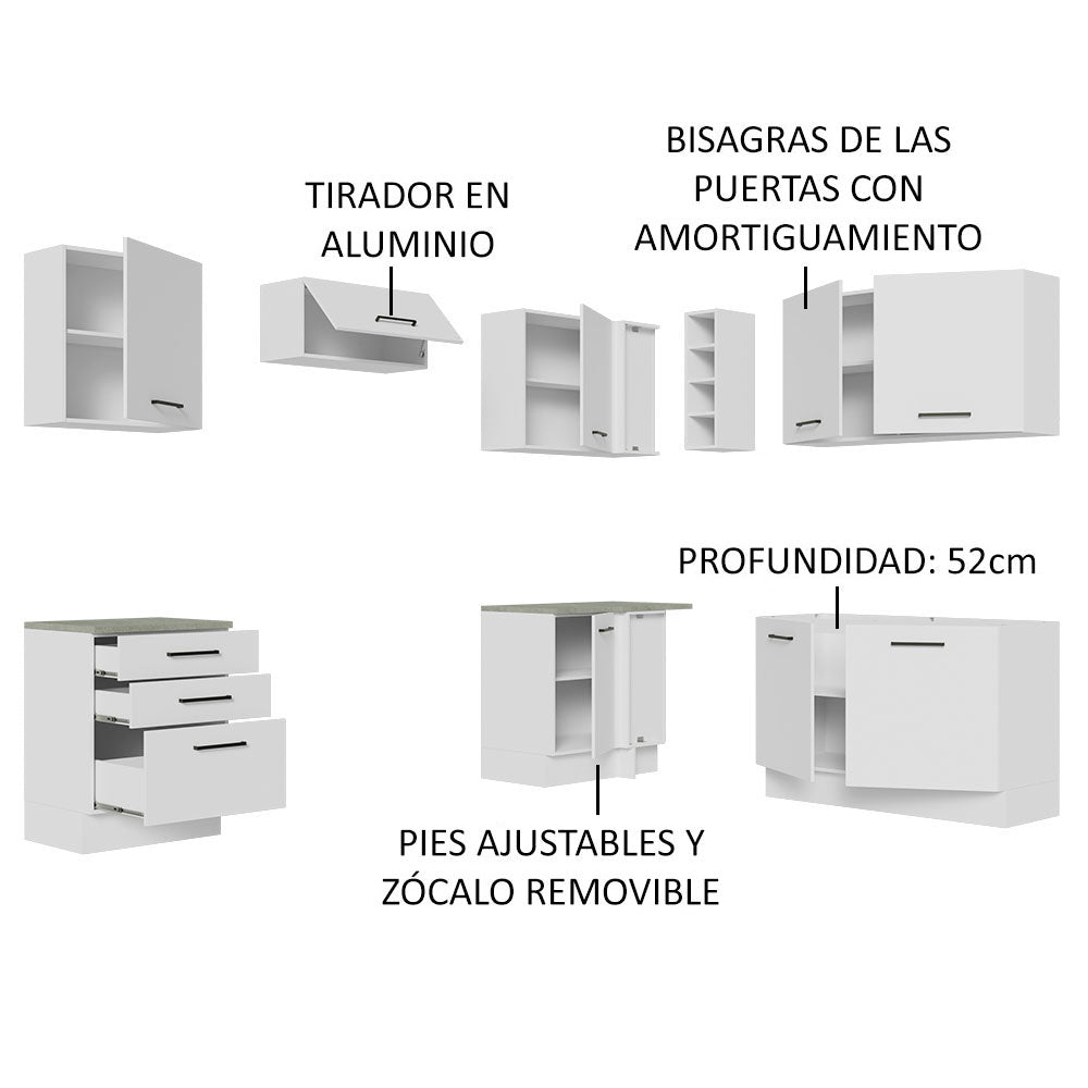 Mueble de Cocina Integral de Esquina Agata 399 cm 02