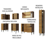 Cocina Integral Esquinera 325cm Marrón Emilly Wave 04