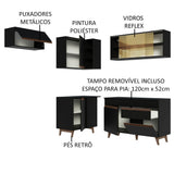 Cocina Integral Esquinera 332cm Negro Reims 03