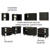 Cocina Integral Esquinera 382cm Reims Negro 02