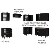 Cocina Integral Esquinera 392cm Reims Negro 01