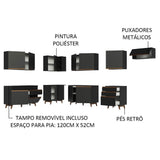 Cocina Integral Esquinera 512cm Reims Negro 01