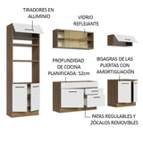 Cocina Integral 270cm Marrón/Blanco Agata 03