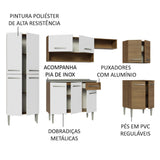 Cocina Integral 293cm con Lavadero Marrón/Blanco Emilly 08