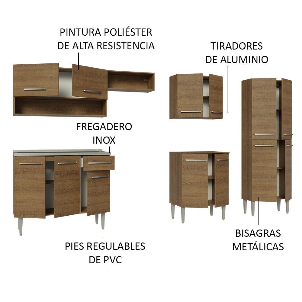 Mueble de Cocina Integral Emilly 293 cm - Con Lavadero 09