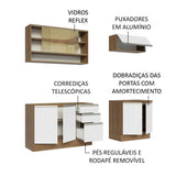 Cocina Compacta 200cm Marrón/Blanco Glamy Madesa 03