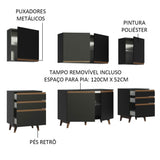 Cocina Integral 240cm Reims Negro 02