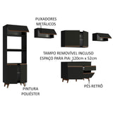 Cocina Integral 330cm Negro Reims 01
